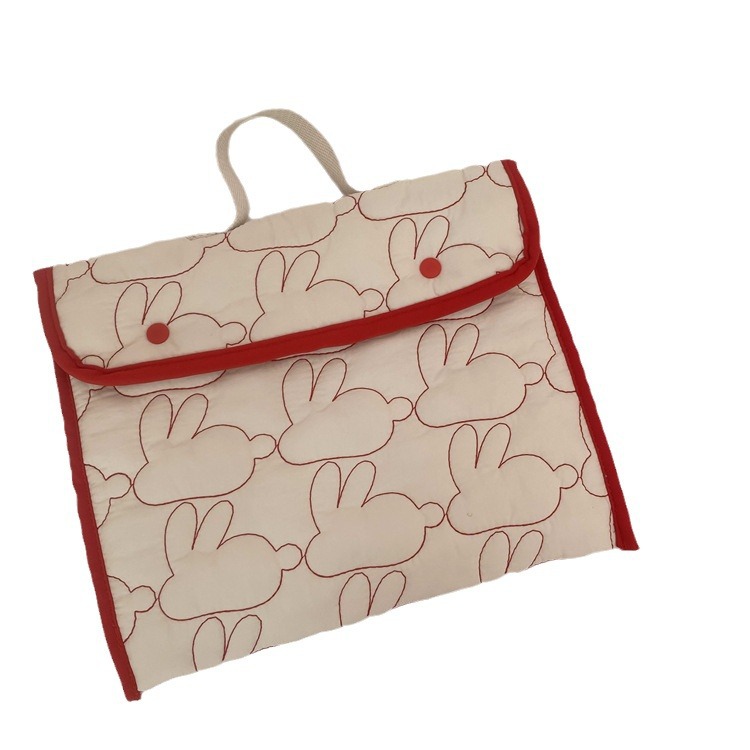 Embroidered Rabbit Pattern Portable Tablet Storage Bag photo 5