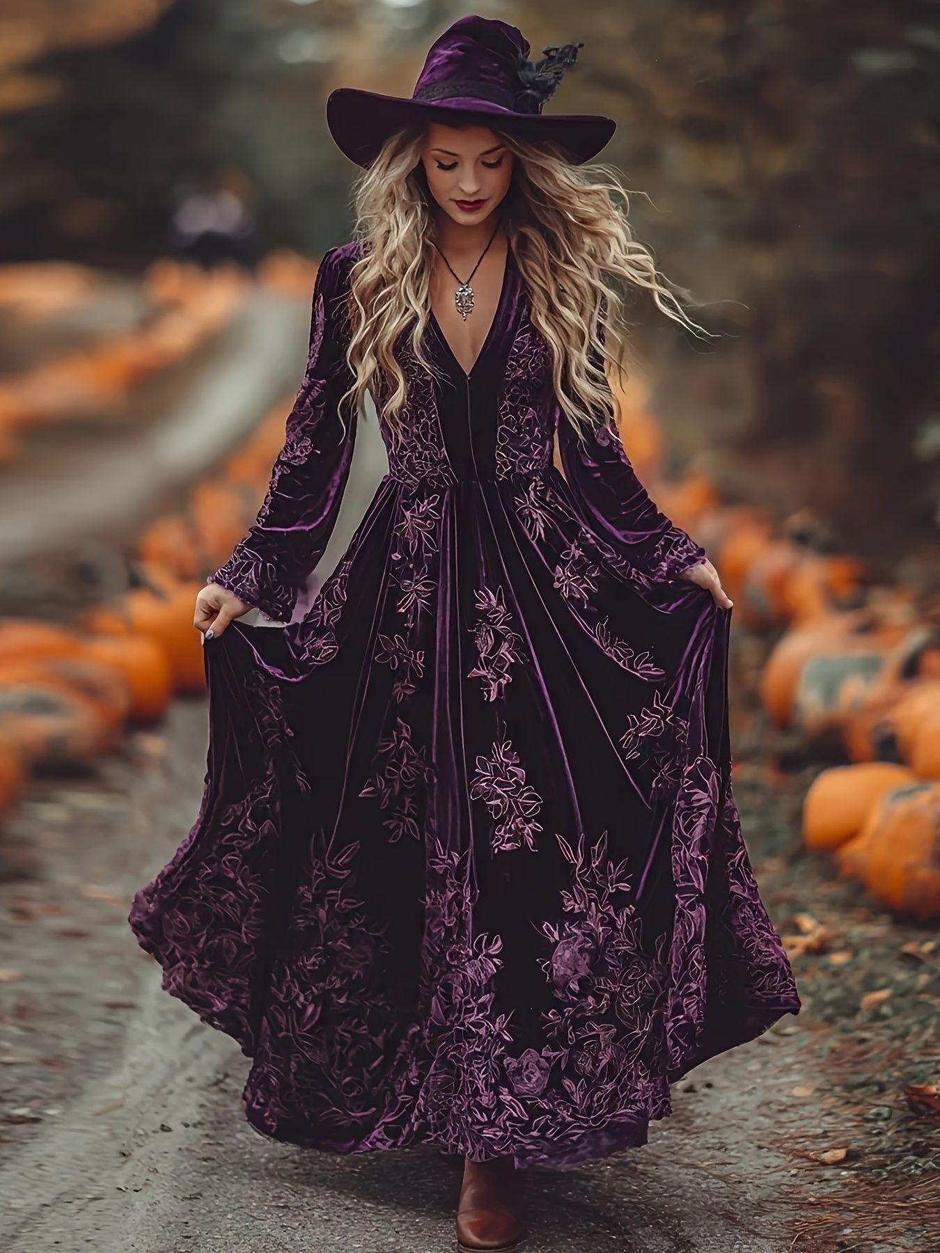 Autumn New Arrival Loose Fashionable V-Neck Printed Dress photo 6