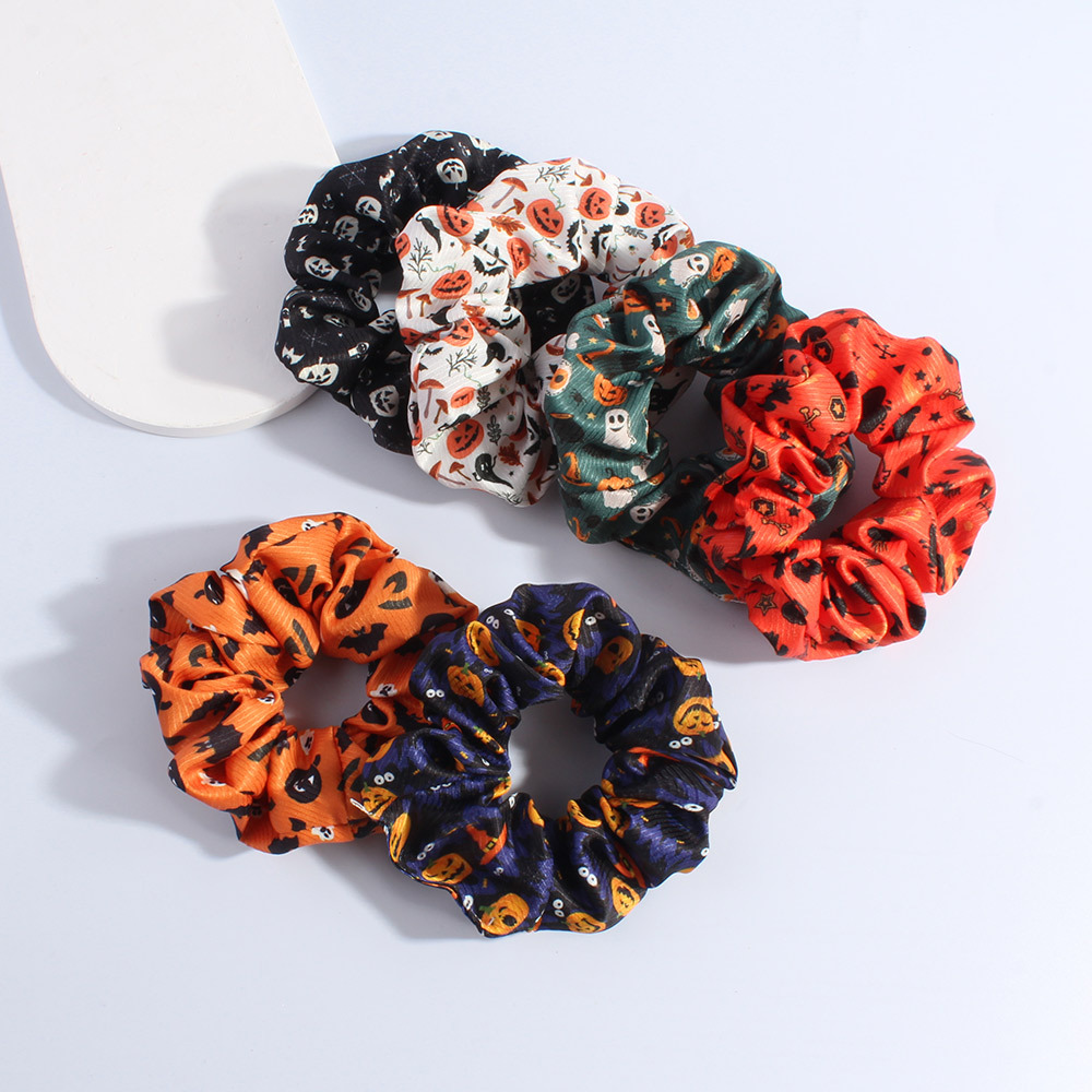 Skull-pattern Fabric Hair Tie Festive Womens Hair Accessory Versatile And Easy To Match photo 1