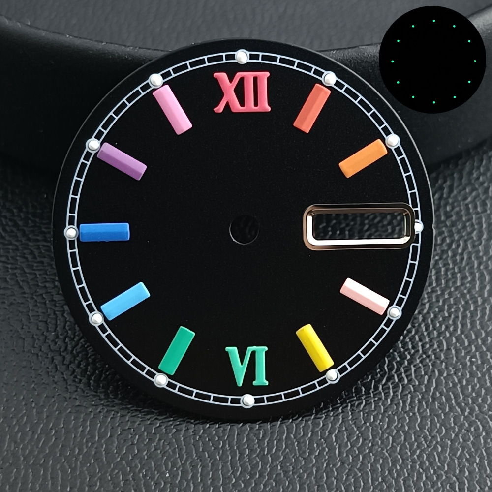 Rainbow Dial Mechanical Movement Watch Dial Replacement Part photo 5