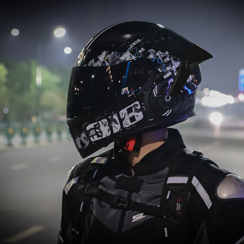 Motorcycle Helmet Mens Retro Chopper Aish Full-Cover Cool Electric Bike Safety Helmet photo 3