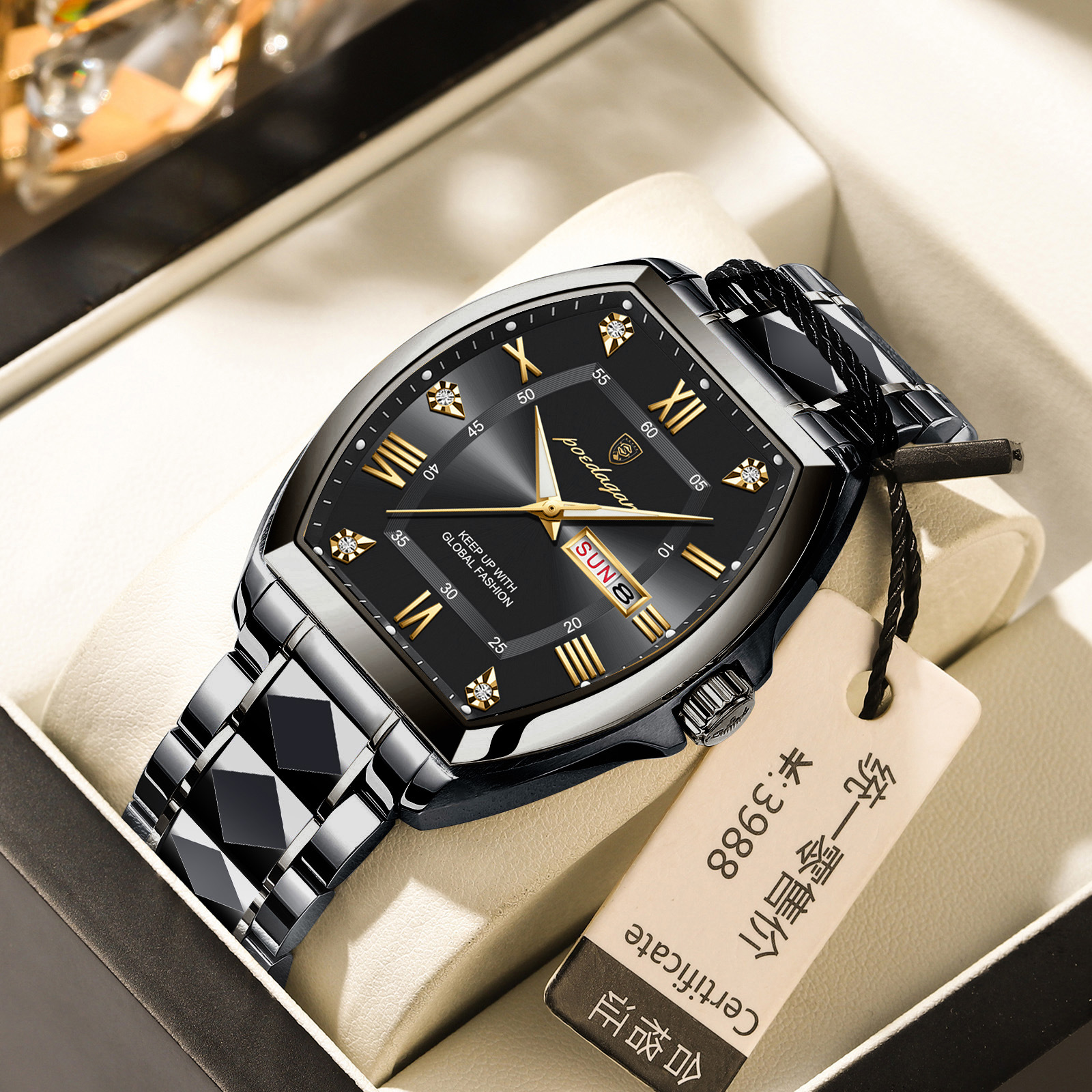 Waterproof Luminous Barrel-shaped Quartz Mens Watch photo 8