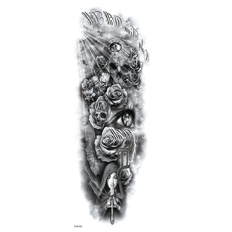 Waterproof Water Transfer Printing Tattoo Full Arm Tattoo Sticker photo 7