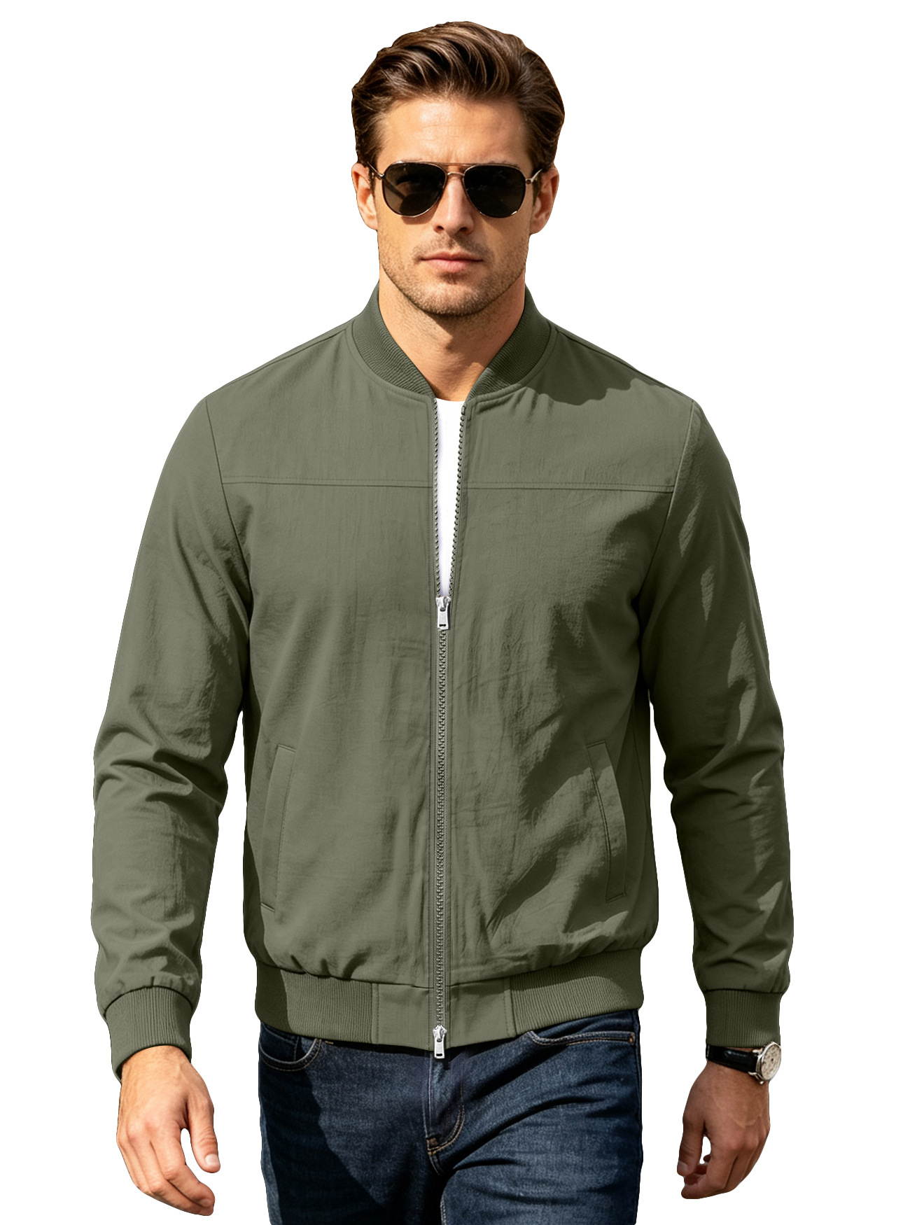 Men's Zip-up Long-sleeve Cardigan photo 4