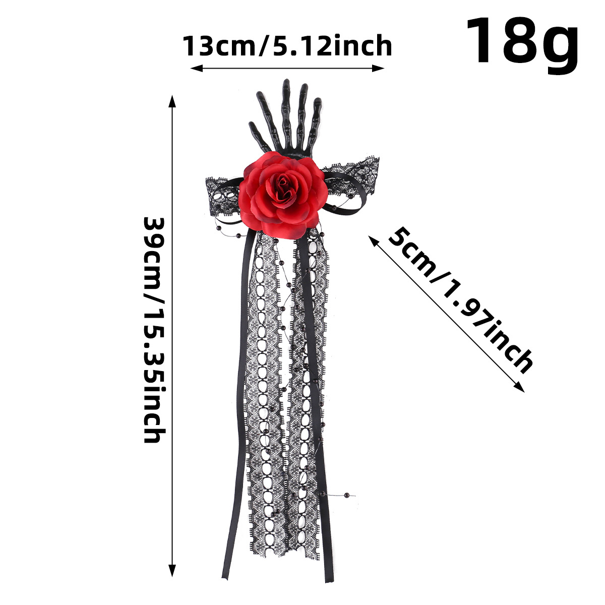 Rose Long Ribbon Side Clip Hair Accessory Party Hairpin photo 3