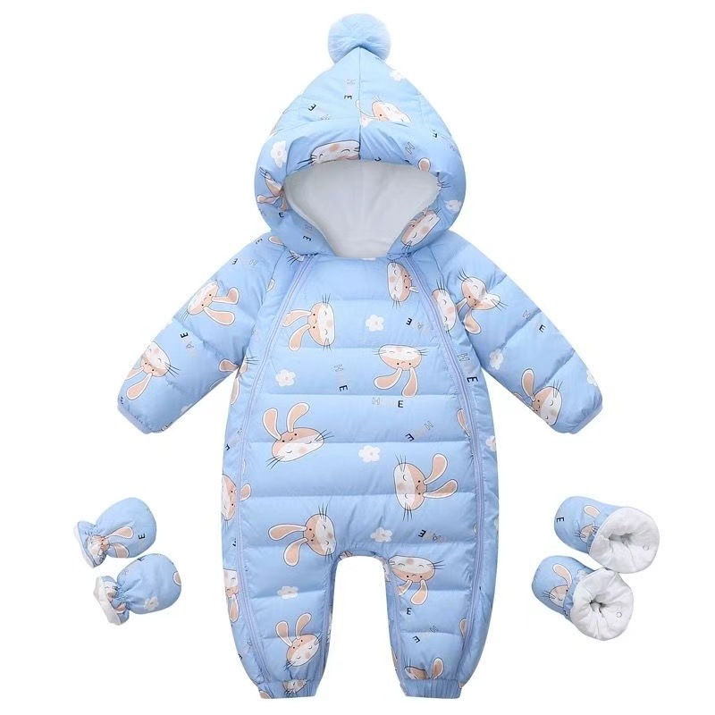 Winter Down Jumpsuit For Newborns photo 3