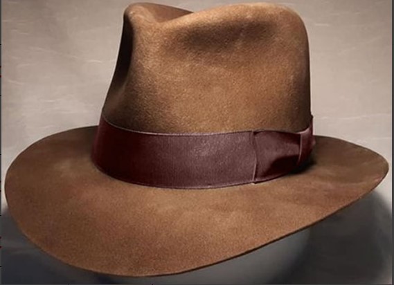Wool Denim Hat With A Wide Brim And Bow photo 2