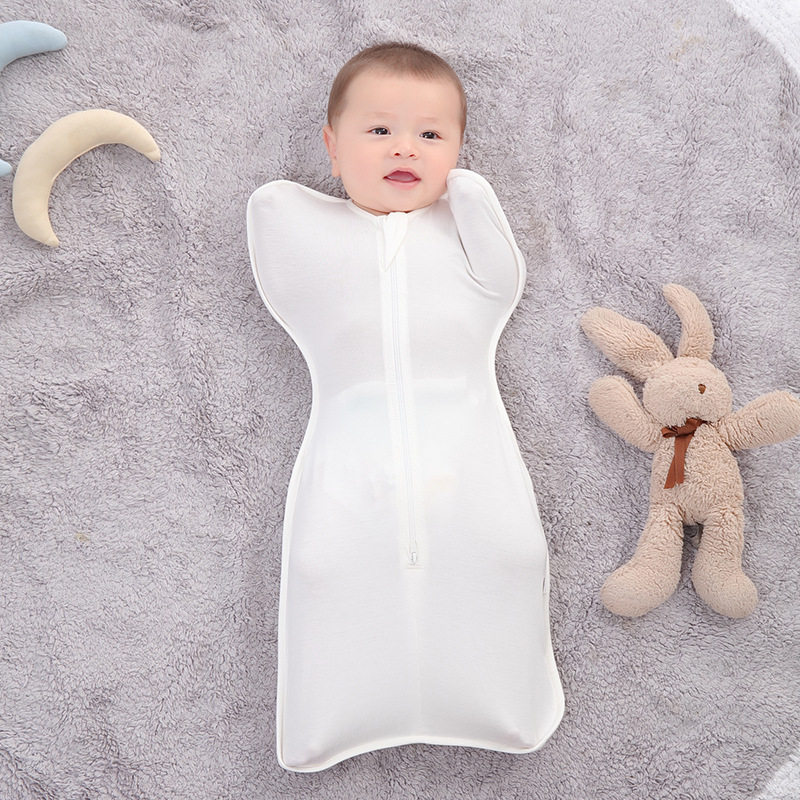 Baby Swaddle Sleeping Bag, Bamboo Fiber, Summer, Surrender-style, Anti-startle photo 1