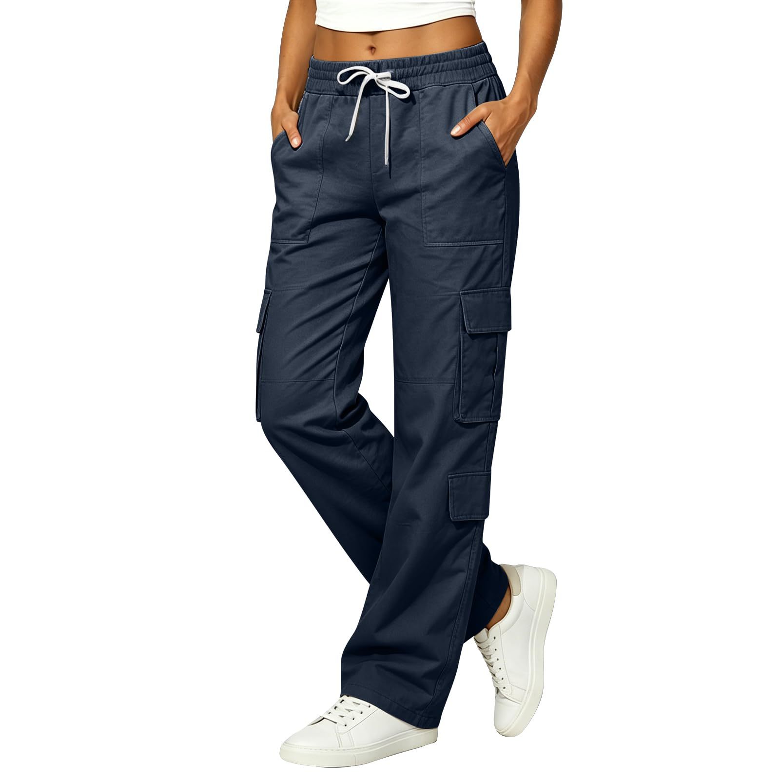Casual And Versatile Cargo Pants Trendy With Multiple Pockets For Women photo 5