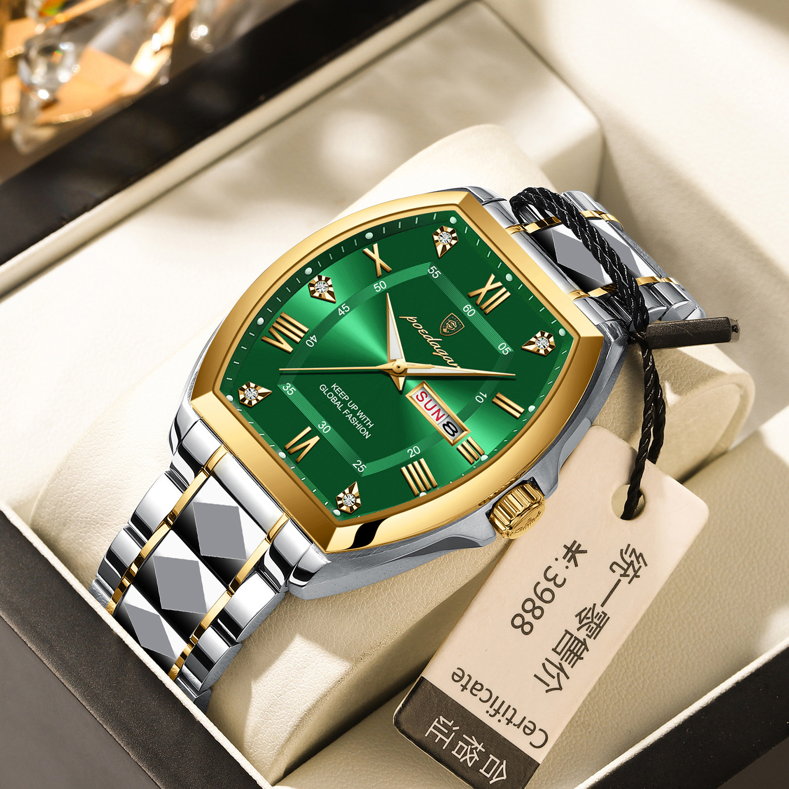 Waterproof Luminous Barrel-shaped Quartz Mens Watch photo 4