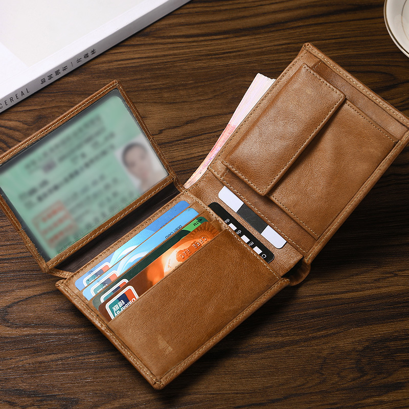 Retro Cowhide Multi-functional Men's Wallet photo 1