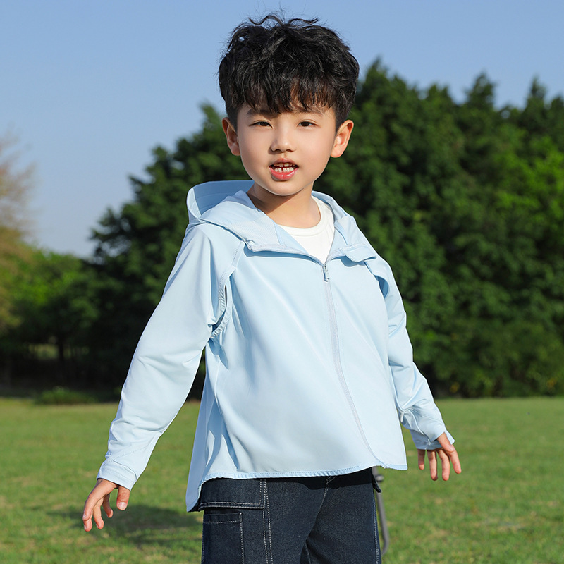 Lightweight Breathable UV-protective Loose-fitting Sun-protective Jacket For Boys photo 3