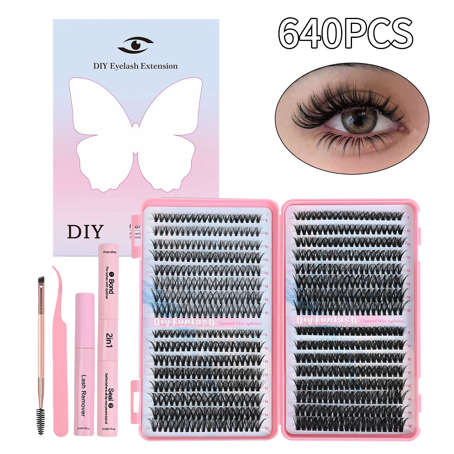 Single-Cluster Segmental False Eyelash Book Set photo 1