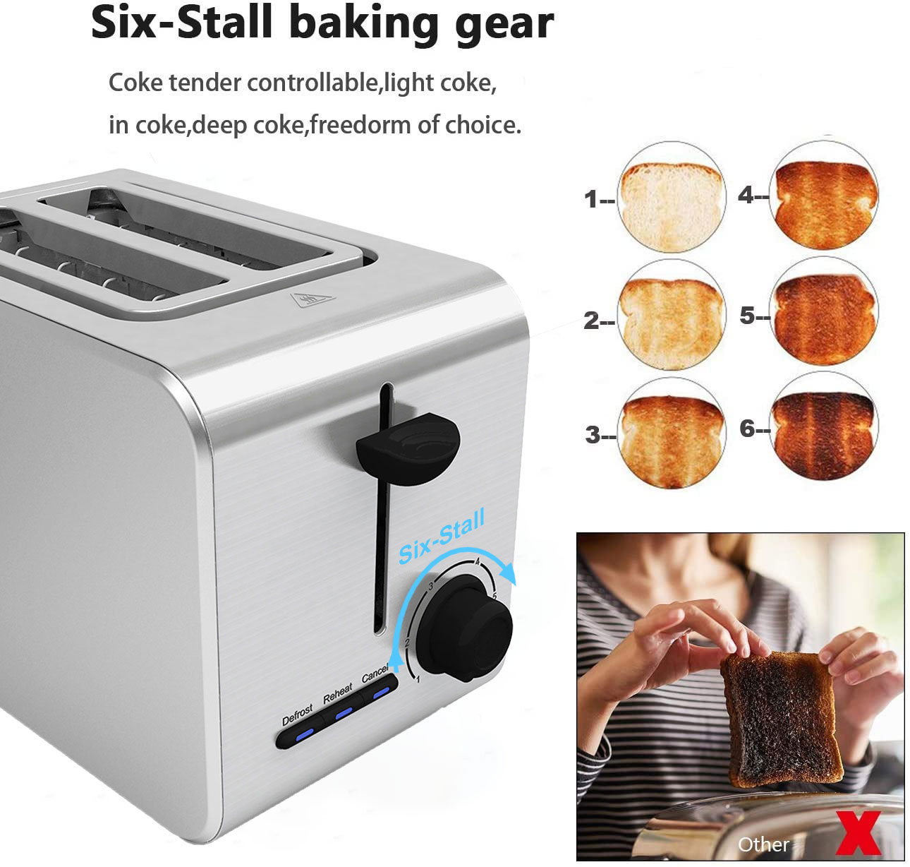 New Cross-border Toaster, Household Breakfast Maker Stainless Steel Toaster photo 2