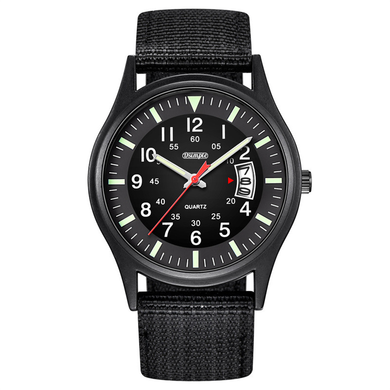 Mens Luminous Nylon-Strap Quartz Watch photo 3