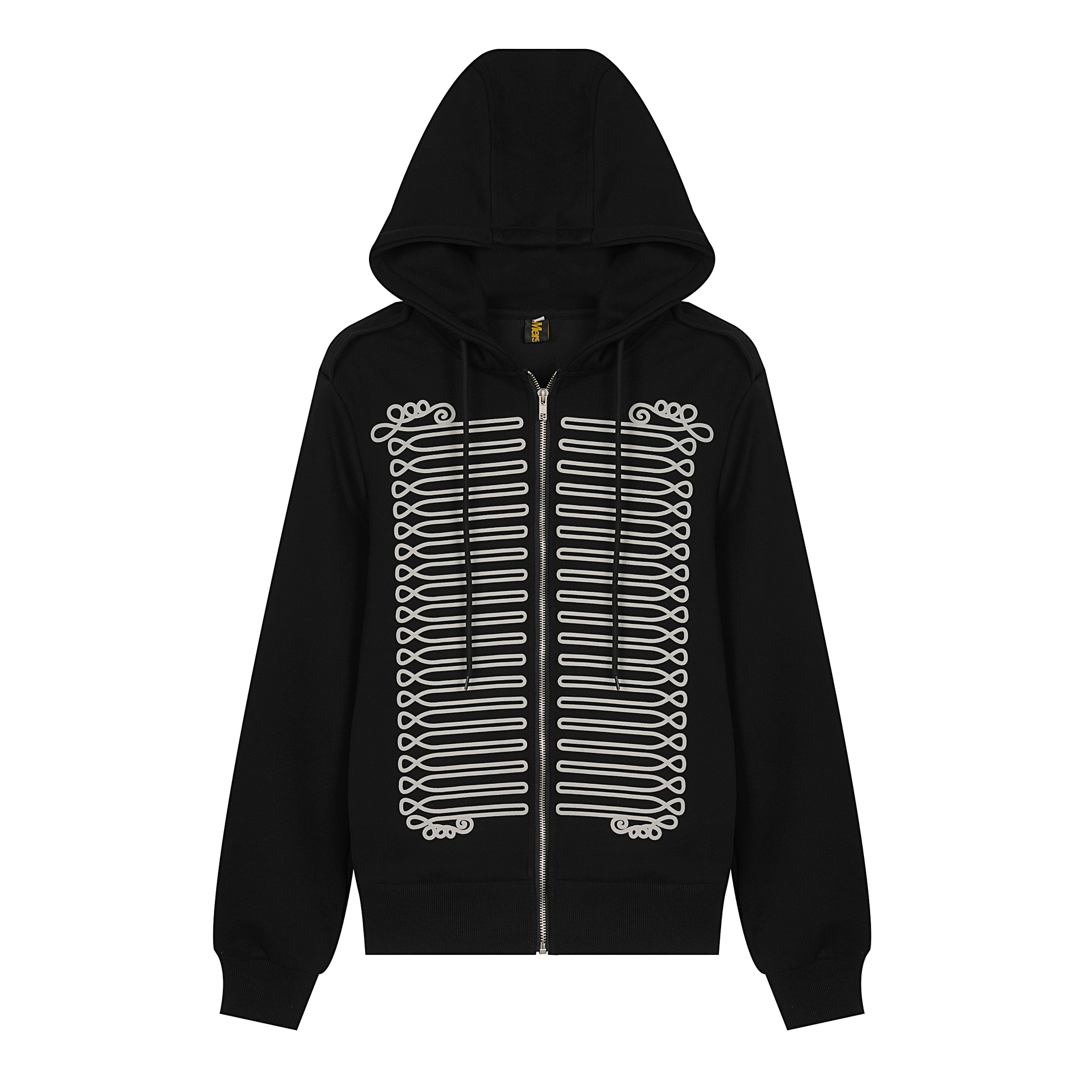 Court-style Printed Hooded Cardigan Sweatshirt photo 2