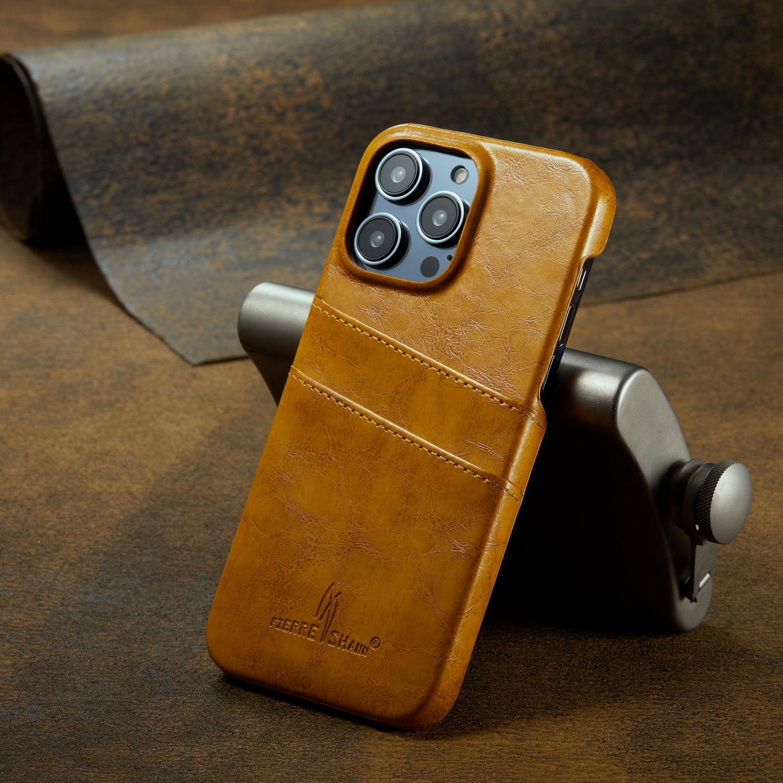 Suitable For Phone Cases Oil-wax Textured With Card Slot And Back Cover Protective Case photo 1
