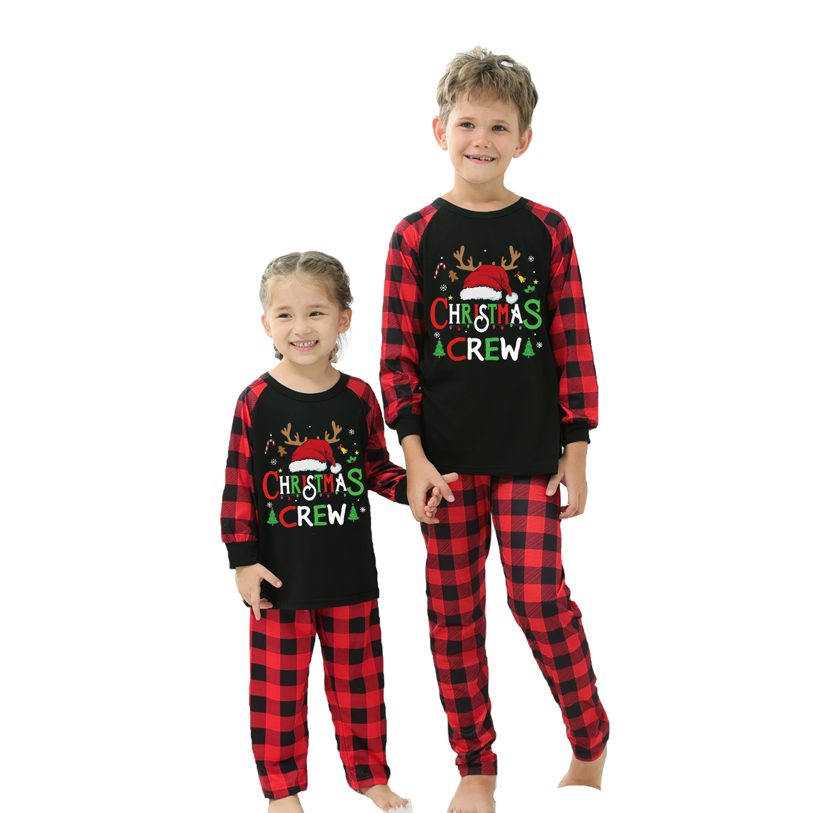European And American Christmas Parent-child Homewear Clothes Pajamas Suit photo 5