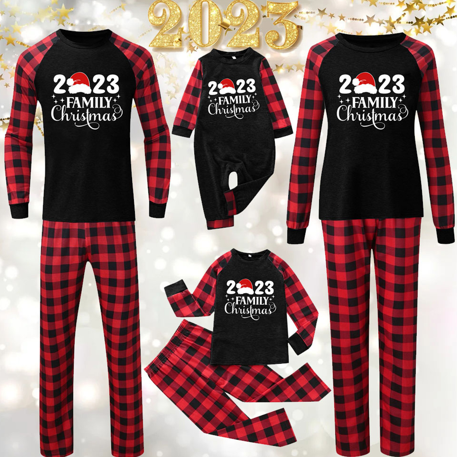 Christmas Parent-child Wear Homewear Pajamas Suit photo 1