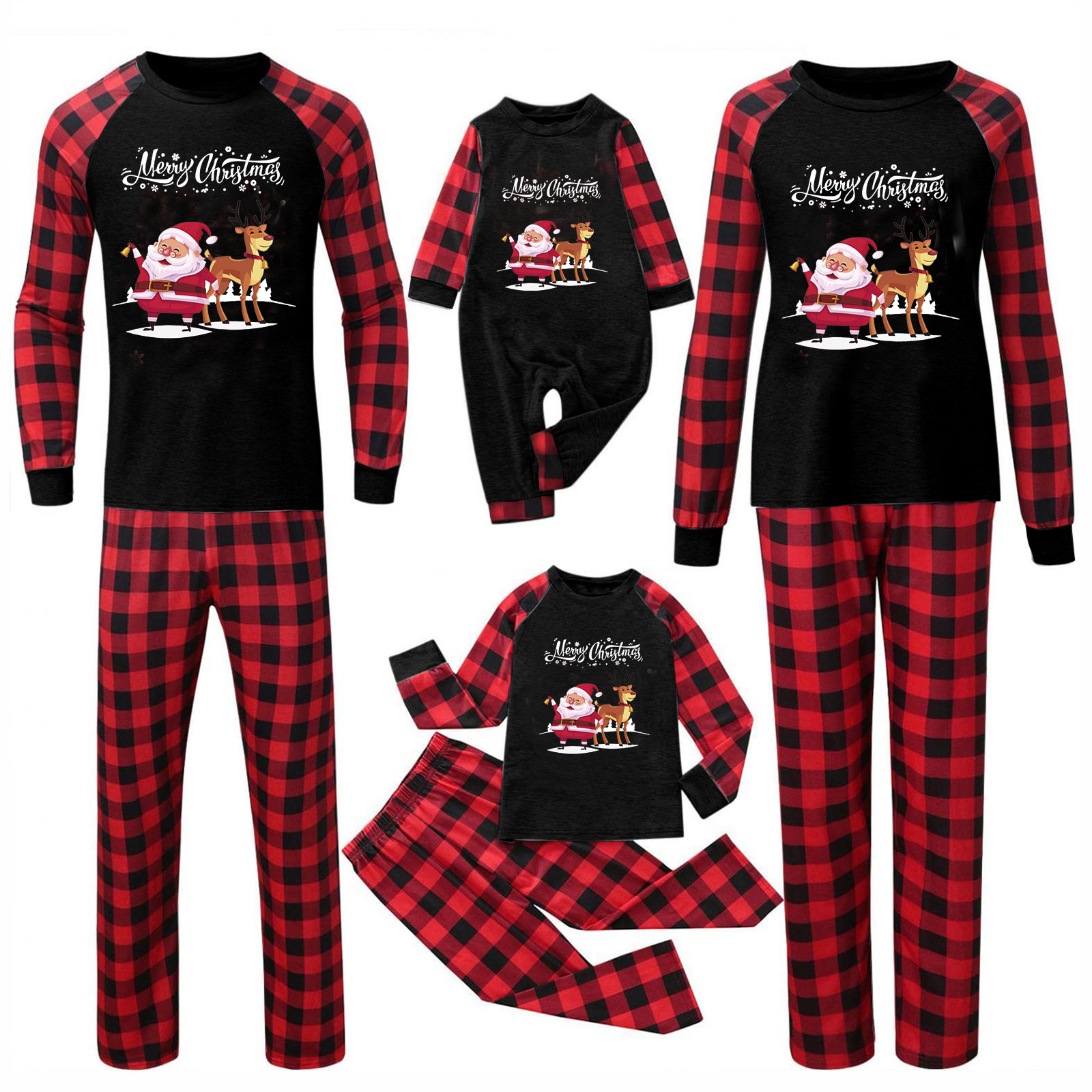 Christmas Parent-child Homewear Clothes Pajamas Suit photo 5