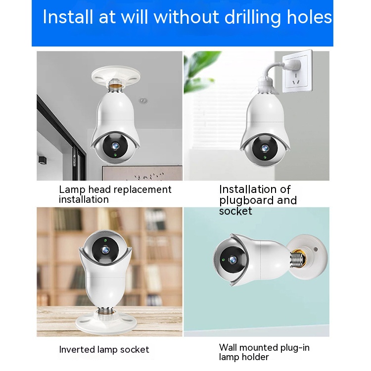 Dual Band Outdoor Night Vision High-definition Light Bulb Monitoring Wireless photo 8