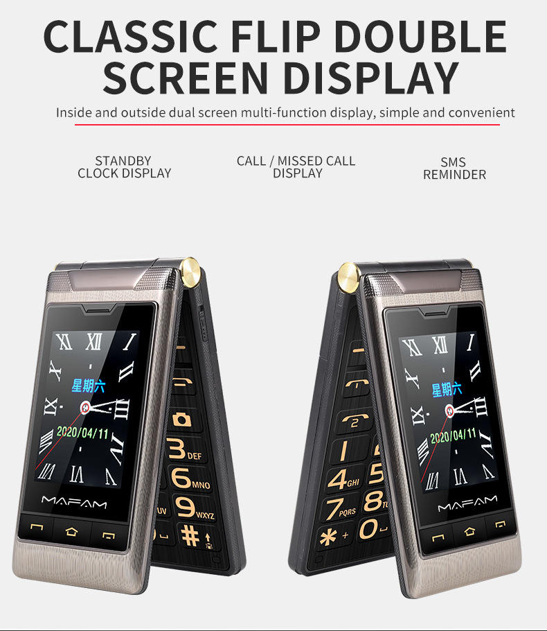 Full Network Connectivity Dual Screen Flip Cover Elderly Machine Backup Machine photo 4