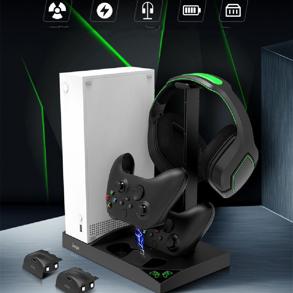 XboxSeriesS Main Engine Cooling Fan Base XSS Gamepad Dual Battery Fixed Charger With Earphone Rack photo 1