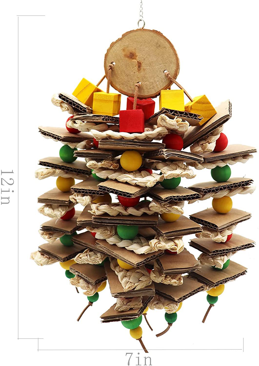 Parrot Logs Gnawing On Corn Husks And Skewers photo 2