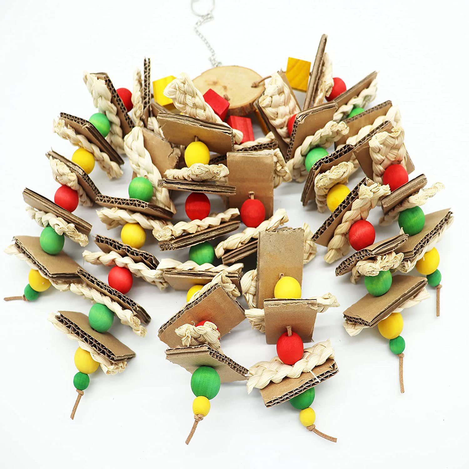Parrot Logs Gnawing On Corn Husks And Skewers photo 4