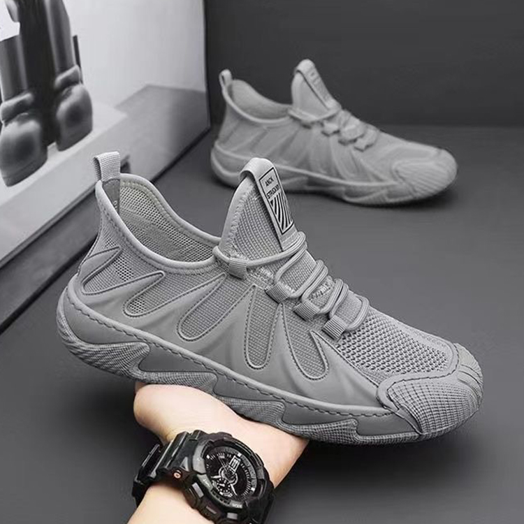Breathable Mesh Sports Shoes Casual Lace-up Sneakers Men Non-slip Shoes photo 4