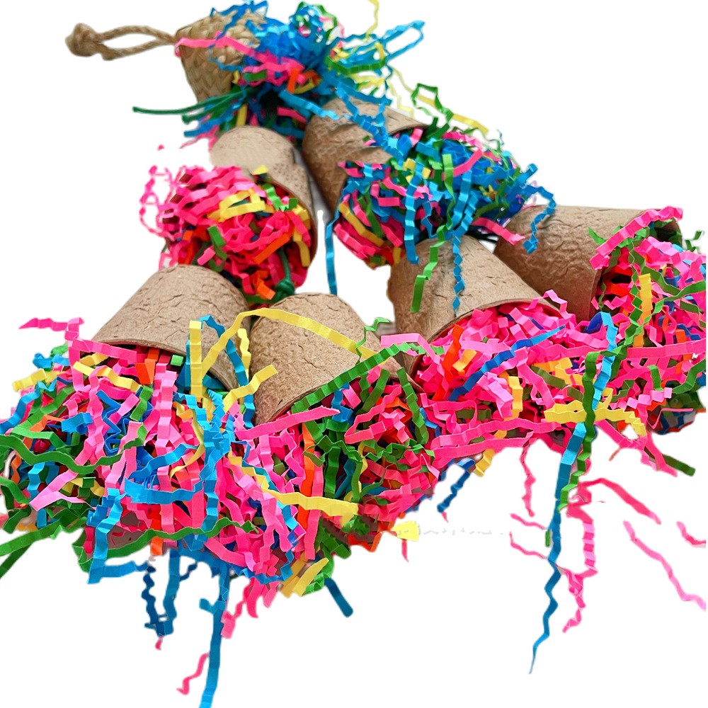Parrot Paper Cup Palm Weaving Gnawing Toy photo 5