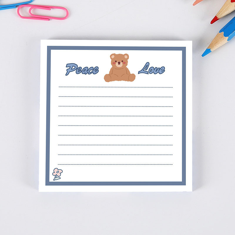 Cute Cartoon Soft Cute Bear Sticky Notes photo 5