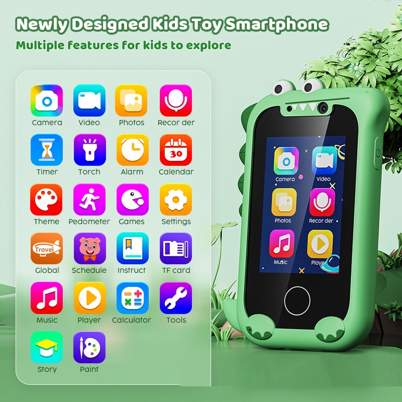 Early Childhood Education Photo Video Game Mini Bear Handheld Touch Mobile Phone Camera photo 3