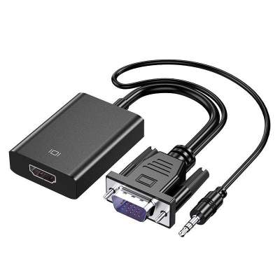 VGA To HDMI Adapter Cable With Audio Power Supply 1080p Plug And Play photo 1
