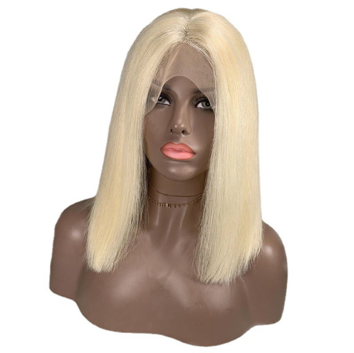 613 Blonde Bob Wig Short Straight Human Hair Wigs For Women photo 8
