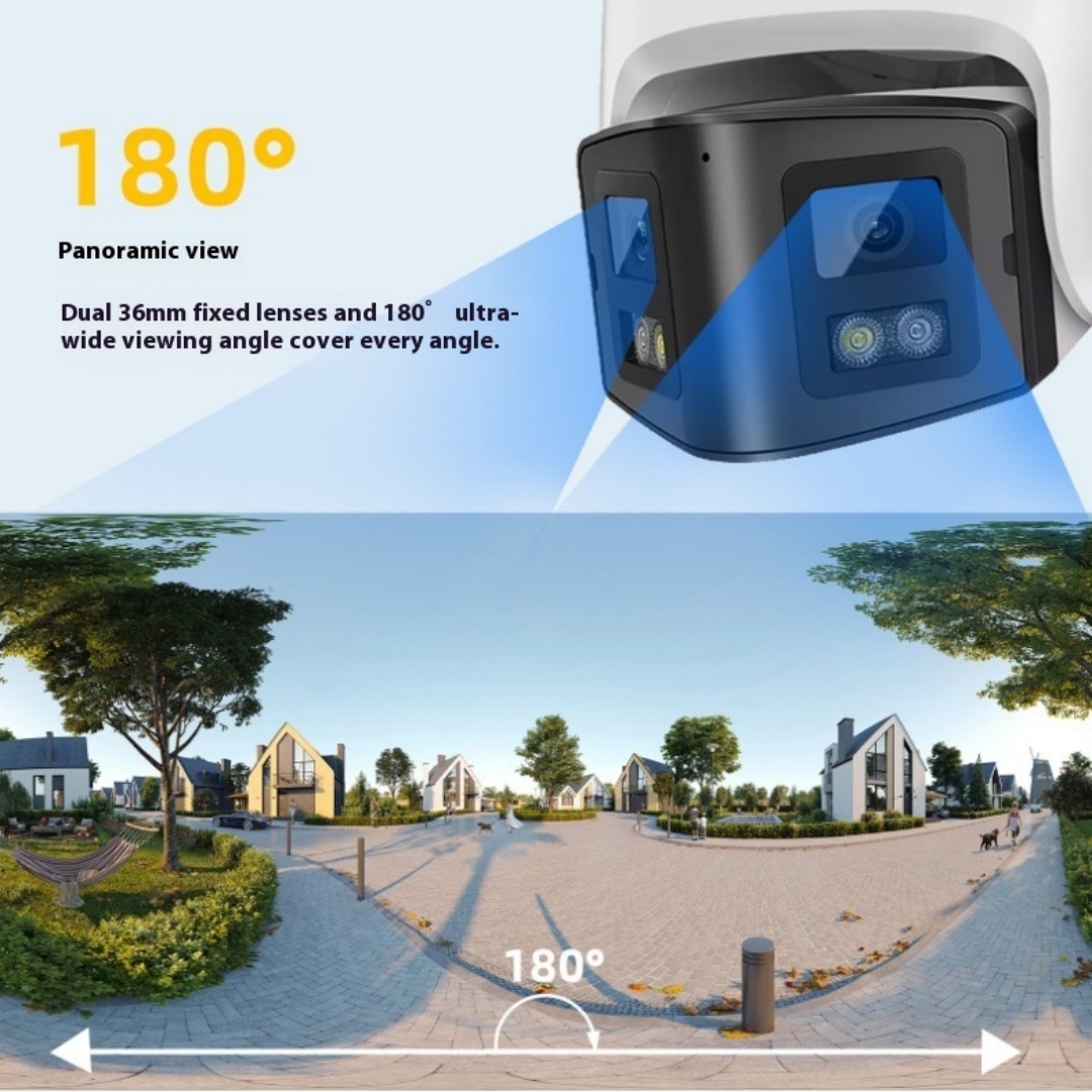 4MP Dual-lens IP Safety Belt Panoramic CCTV Webcam photo 1