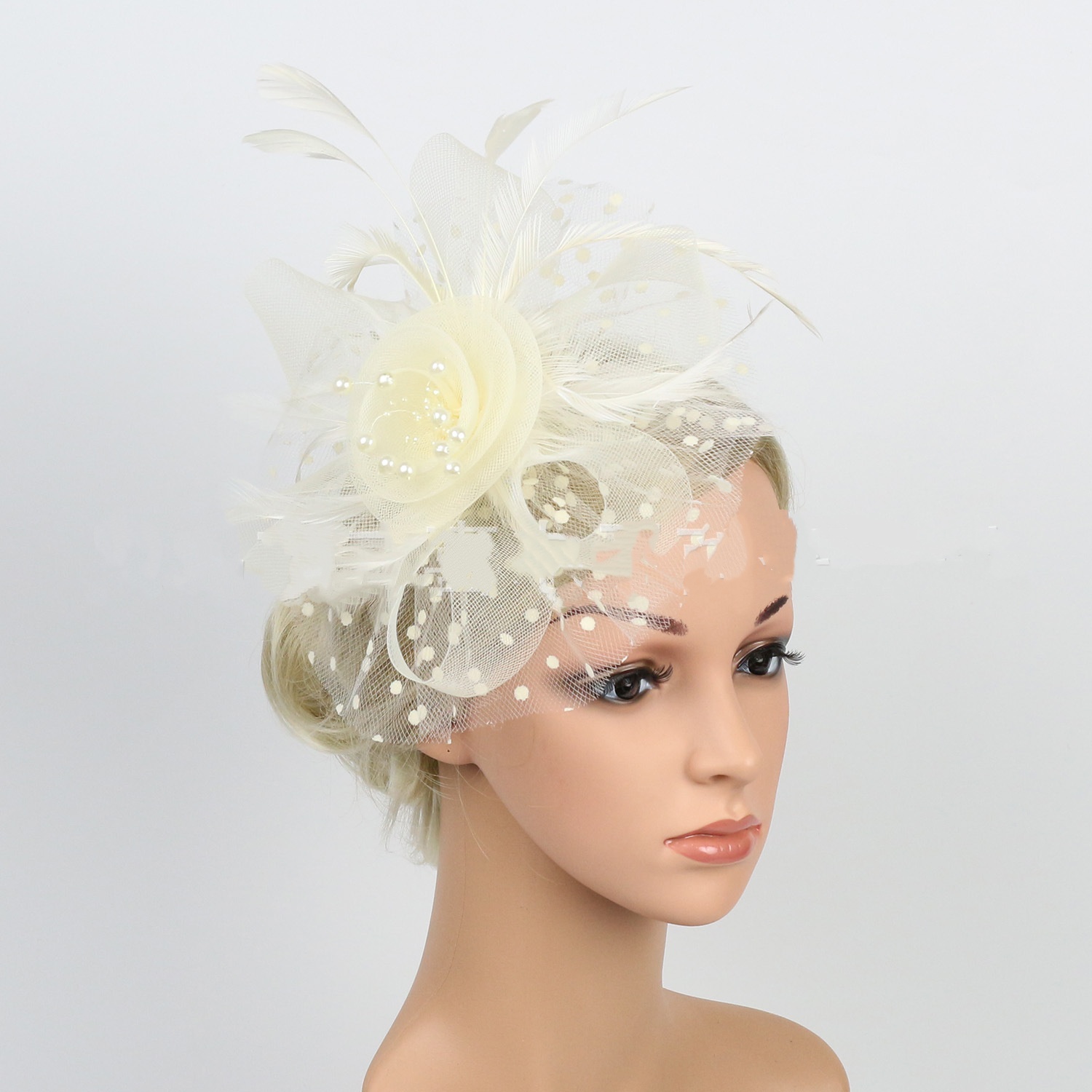 Headwear Bridal Hair Accessories Mesh Billycock Headband photo 7