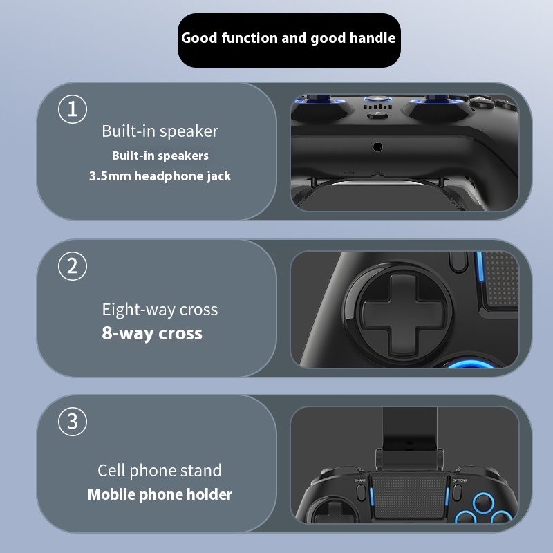Bluetooth Gamepad Symmetrical Rocker Black Computer photo 3