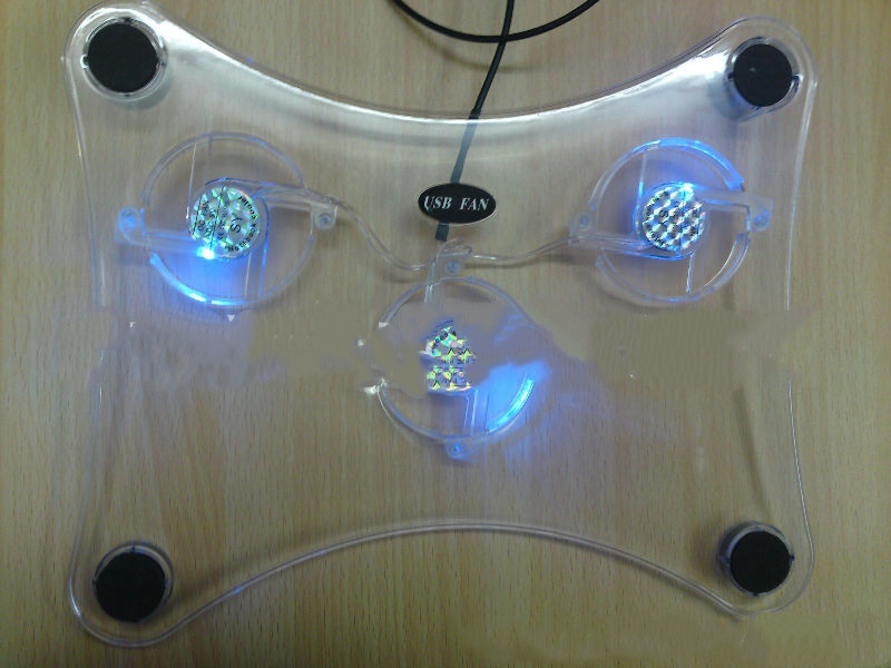 Notebook Radiator Transparent Crystal Three Fan photo 2