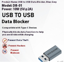 Notebook Phone Data Shielding USB Male To Type-C Female Adapter photo 3