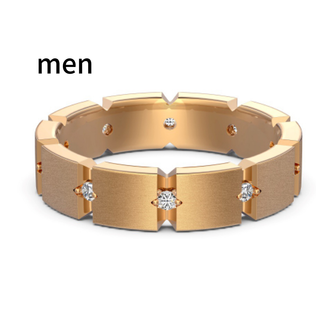 S925 Sterling Silver Men And Women Couple Rings Personality Fashion Round Zirconium Gang Drill Slim Ring Simple All-match photo 7