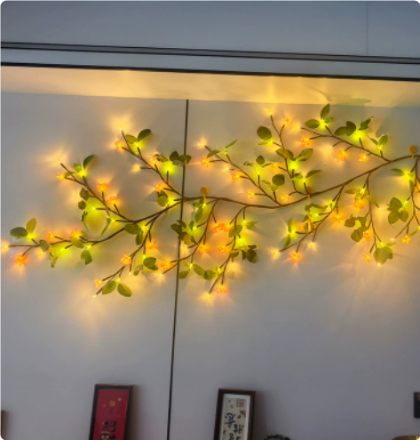 LED Rattan Lamp Christmas Indoor Wall Decoration Simulation Branch Light photo 6