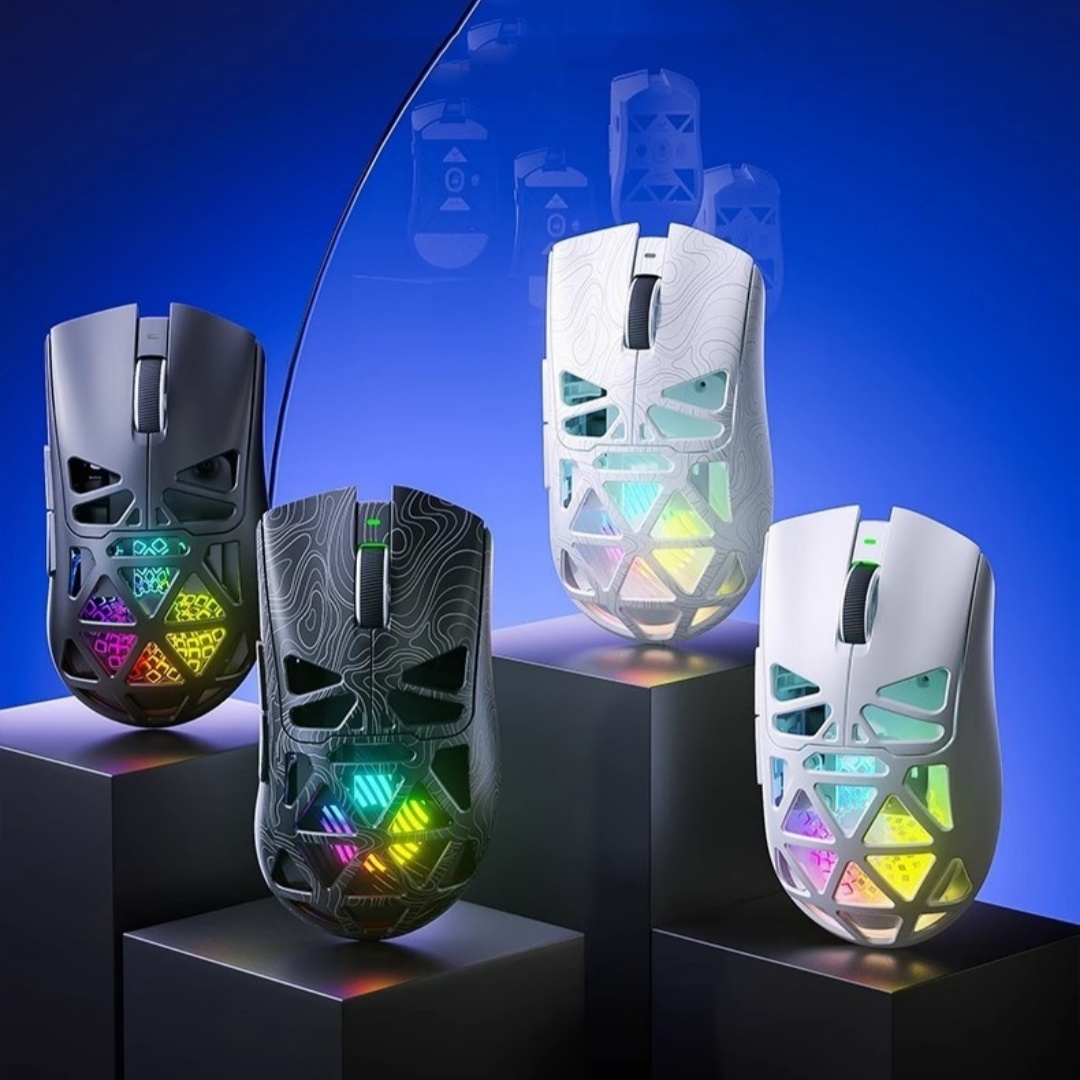 Wireless Three-mode Mouse Hollowed-out E-sports Office Gaming Desktop photo 1