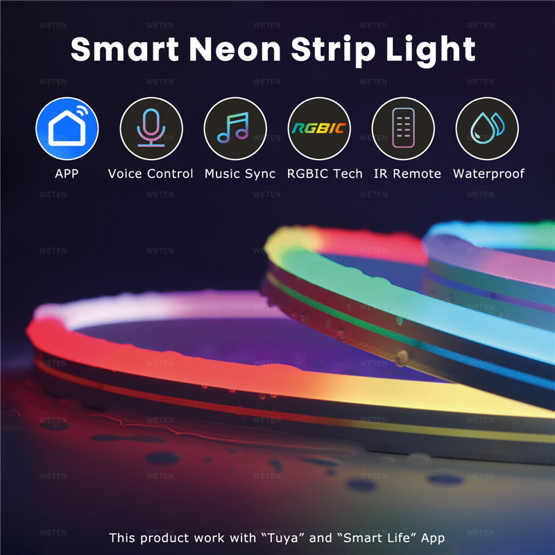 12V LED Flexible Neon Light Strip With Full Color Flowing Light photo 3
