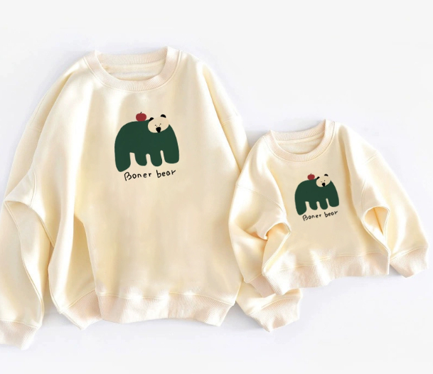 High Quality Family Friendly Autumn Sweatshirts Baby Onesies For Three photo 5