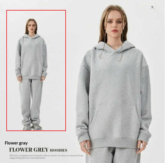 American-style Trendy Brand Fleece-lined Extra-thick Hoodie And Sweatpants Tracksuit Set photo 7