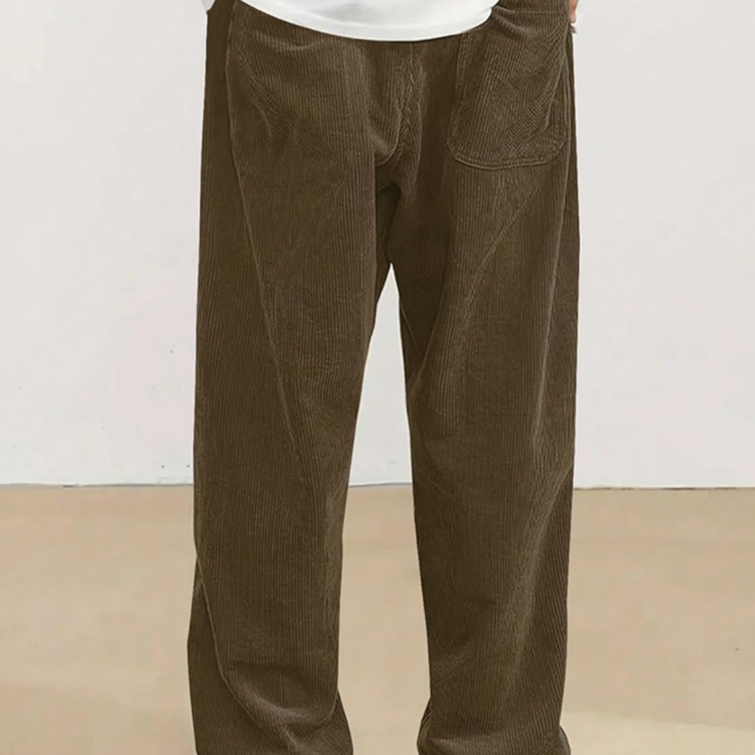 Men Loose-Fit Drawstring Pocket Trousers photo 1
