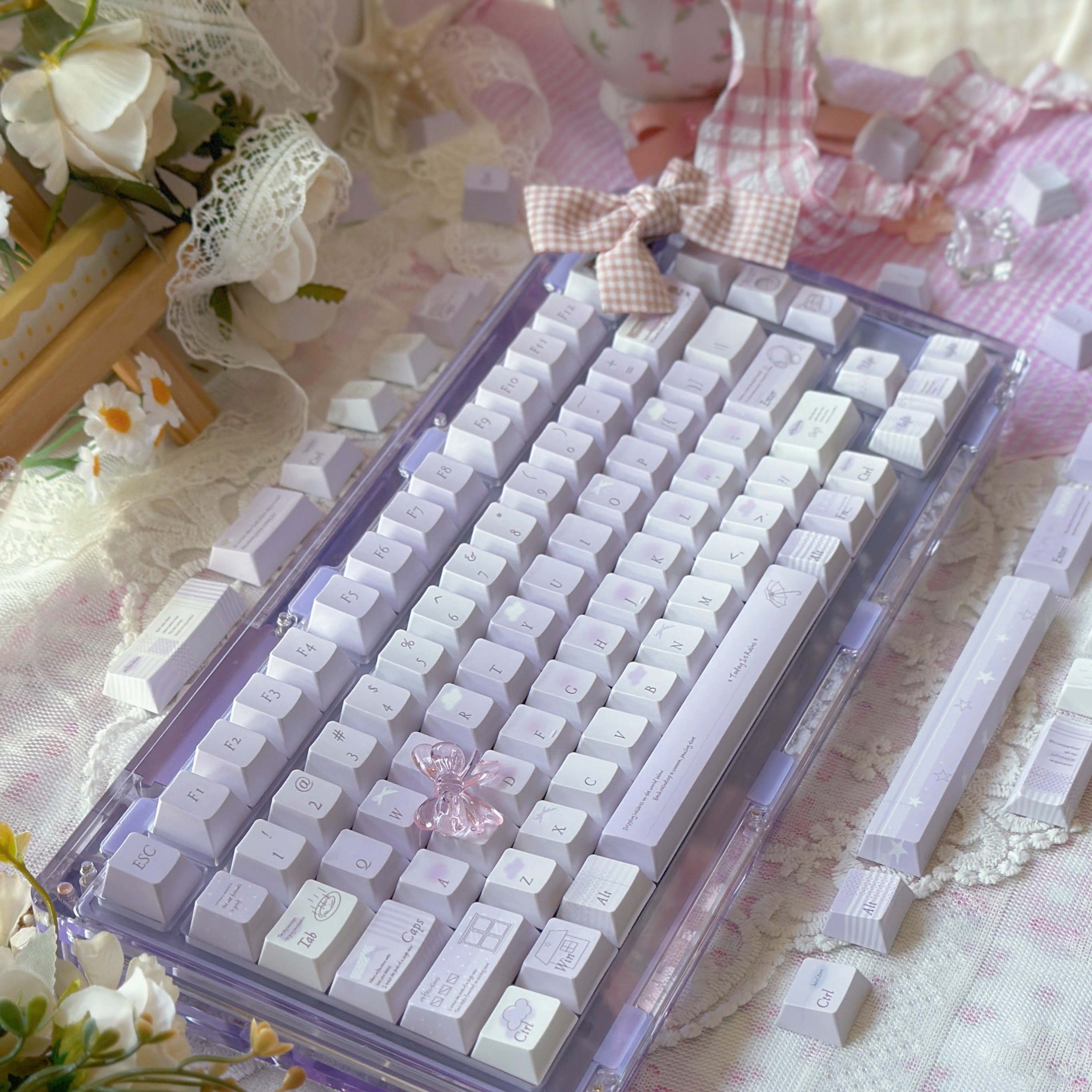 Todays Featured Product PBT Keycaps With 5-sided Dye-sublimation In A Rain-themed Design photo 1