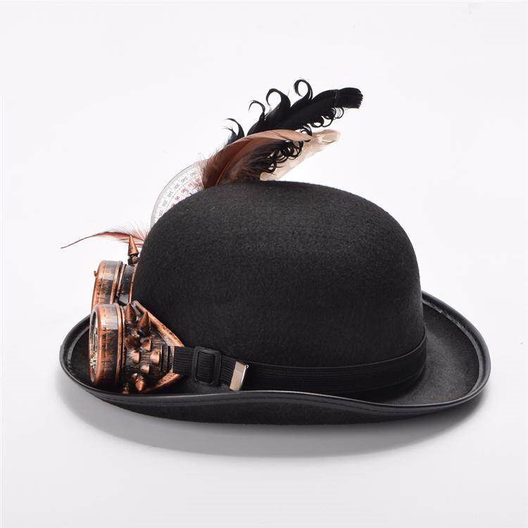 Lolita Dark-style Vintage Glasses And Feathered Hat Photo Prop photo 3