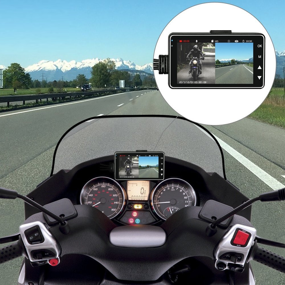 High-Definition 720P Split-Type Waterproof Dual-Lens Motorcycle Dash Cam photo 5
